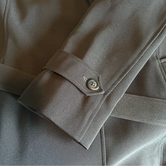 Lovely Long Black Trench/Dress Coat with belt. Great for dressing up or down - Picture 13 of 16